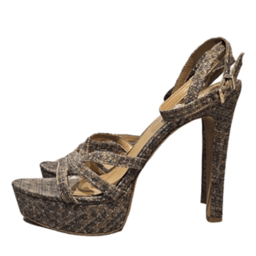 Jessica Simpson Glitter Platform Heels – Size 8.5